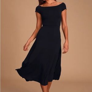 Lulu’s Lush Black midi dress cocktail